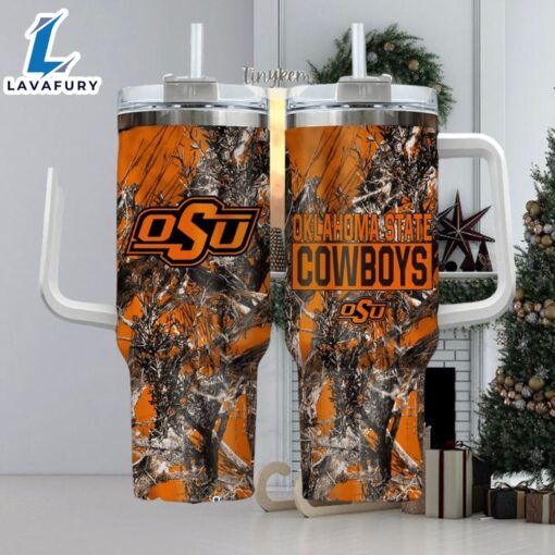 NCAA Oklahoma State Cowboys Realtree Hunting 40oz Tumbler