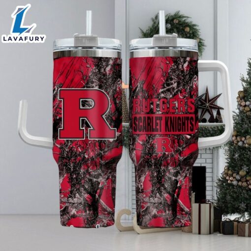 NCAA Rutgers Scarlet Knights Realtree Hunting 40oz Tumbler