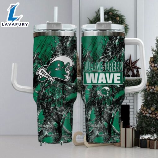 NCAA Tulane Green Wave Realtree Hunting 40oz Tumbler