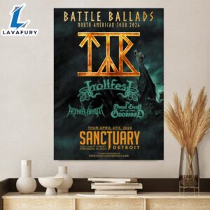 Official Battle Ballads North American Tour 2024 Canvas Poster