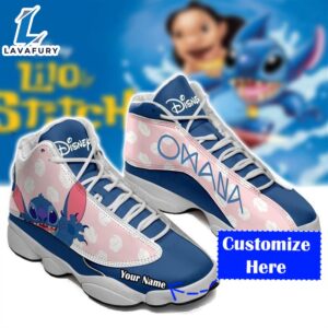 Ohana Lilo Stitch Form Custom JD13 Shoes Disney  Personalize Name Sport Sneakers