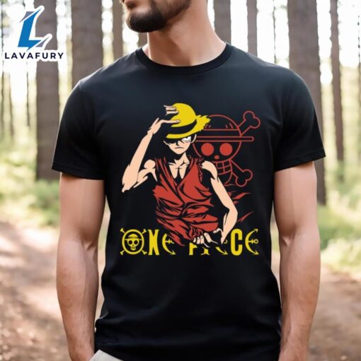 One Piece Monkey D Luffy Vector Anime T-Shirt