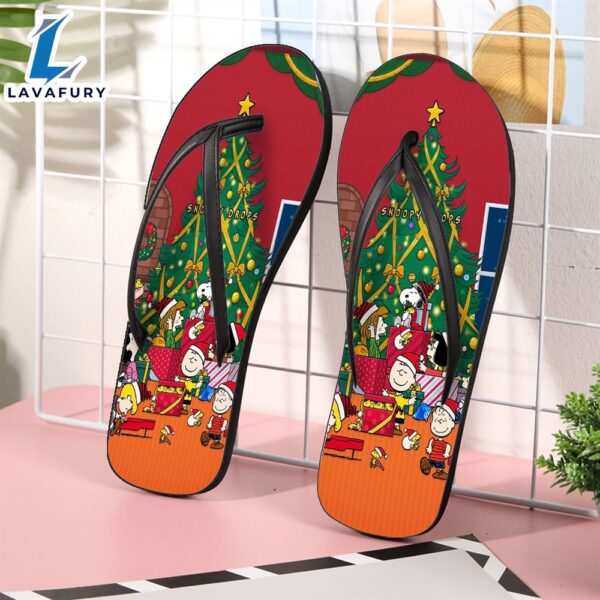Peanut Christmas Snoopy And Friends 15 Gift For Fan Flip Flop Shoes