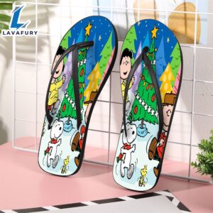Peanut Christmas Snoopy And Friends 2 Gift For Fan Flip Flop Shoes