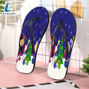 Peanut Christmas Snoopy And Friends 8 Gift For Fan Flip Flop Shoes