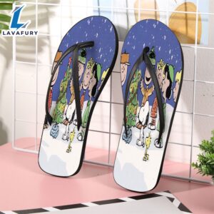 Peanut Christmas Snoopy And Friends 9 Gift For Fan Flip Flop Shoes