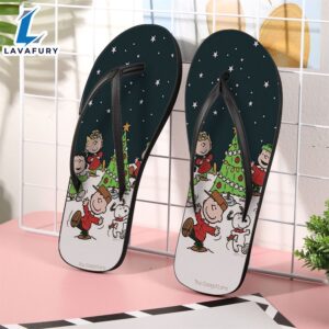 Peanut Christmas Snoopy And Friends  For Fan Flip Flop Shoes