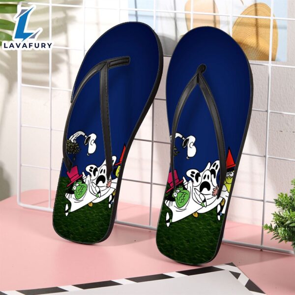 Peanut Snoopy And Friends Halloween0 Gift For Fan Flip Flop Shoes