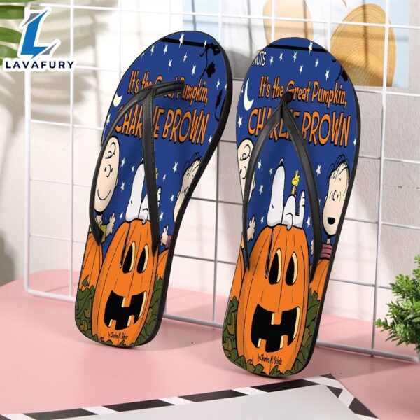 Peanut Snoopy And Friends Halloween4 Gift For Fan Flip Flop Shoes