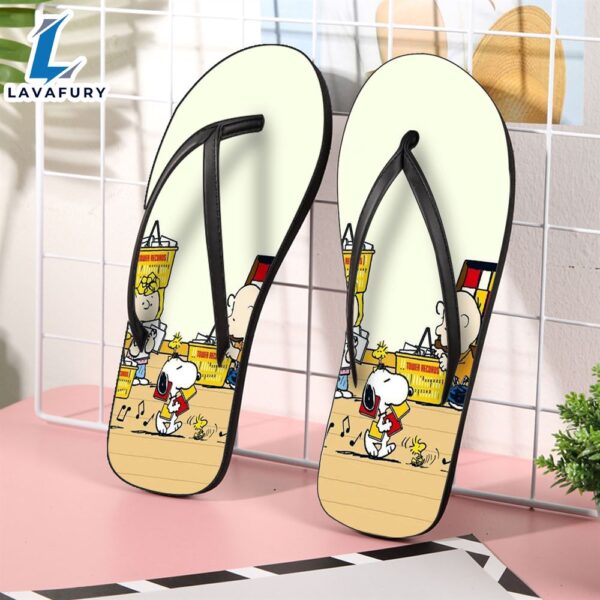 Peanut Snoopy And Friends17 Gift For Fan Flip Flop Shoes
