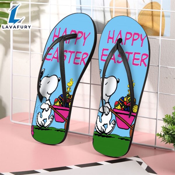 Peanut Snoopy Happy Easter3 Gift For Fan Flip Flop Shoes