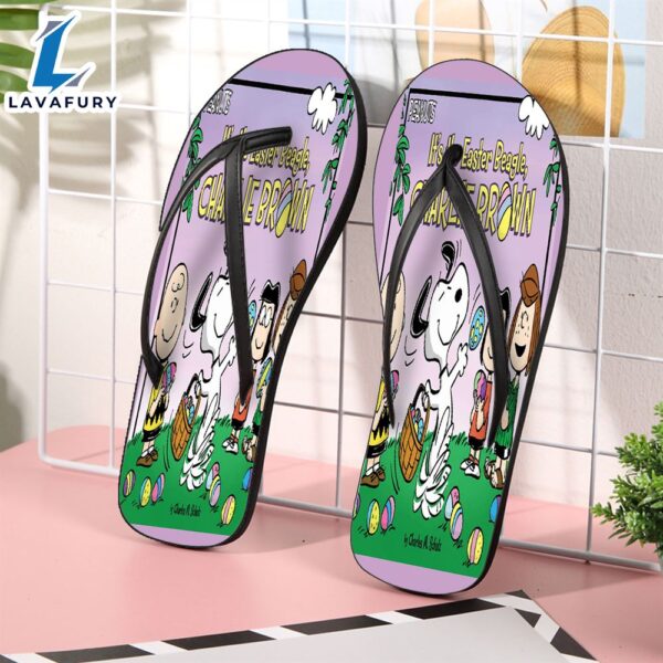 Peanut Snoopy Happy Easter5 Gift For Fan Flip Flop Shoes