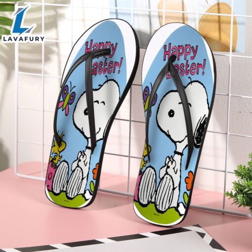 Peanut Snoopy Happy Easter6 Gift For Fan Flip Flop Shoes