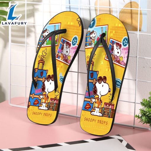 Peanut Snoopy Woodstock Adventure Gift For Fan Flip Flop Shoes