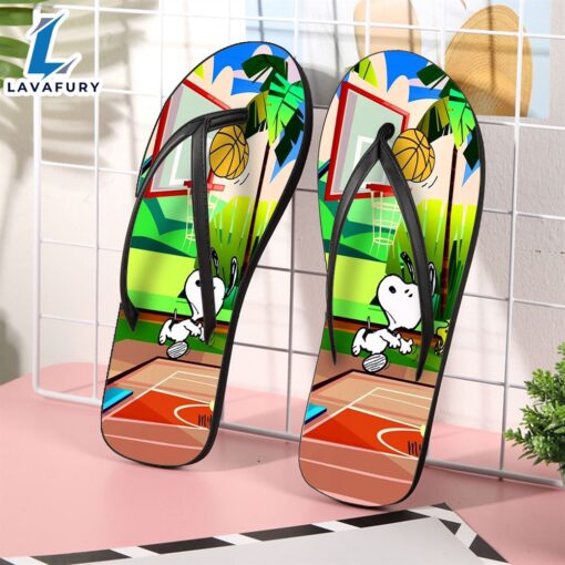 Peanut Snoopy Woodstock Basketball Gift For Fan Flip Flop Shoes