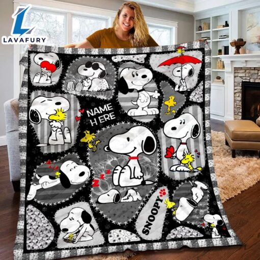 Peanuts Snoopy So Cute Christmas Gift Personalized 2, Peanuts Snoopy Blanket Mother Day Gift