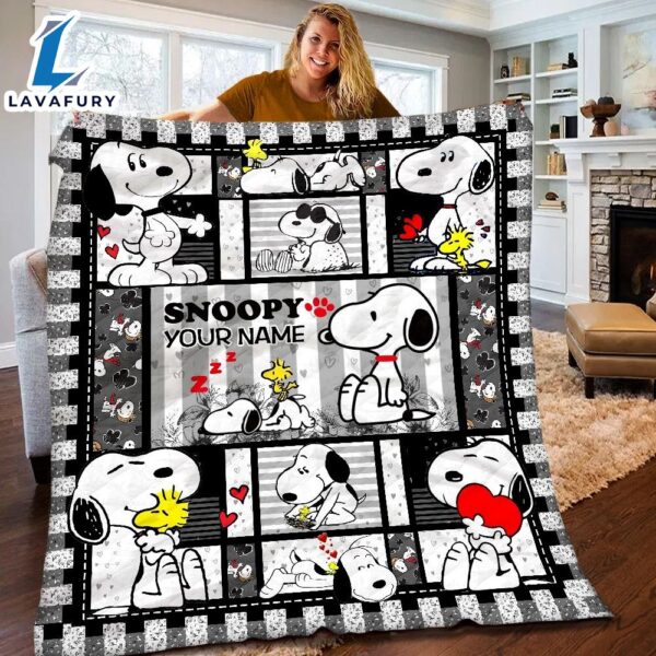 Peanuts Snoopy So Cute Christmas Gift Personalized, Peanuts Snoopy Blanket Mother Day Gift