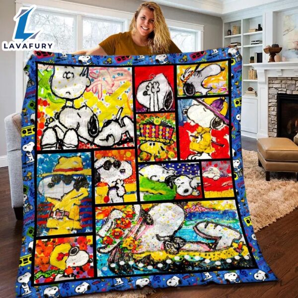 Peanuts Snoopy Watercolor So Cute Christmas Gift, Peanuts Snoopy Blanket Mother Day Gift