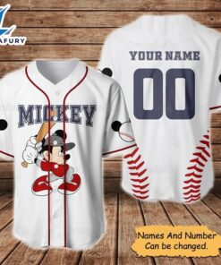 Personalized Mickey Baseball Jersey Shirt,…