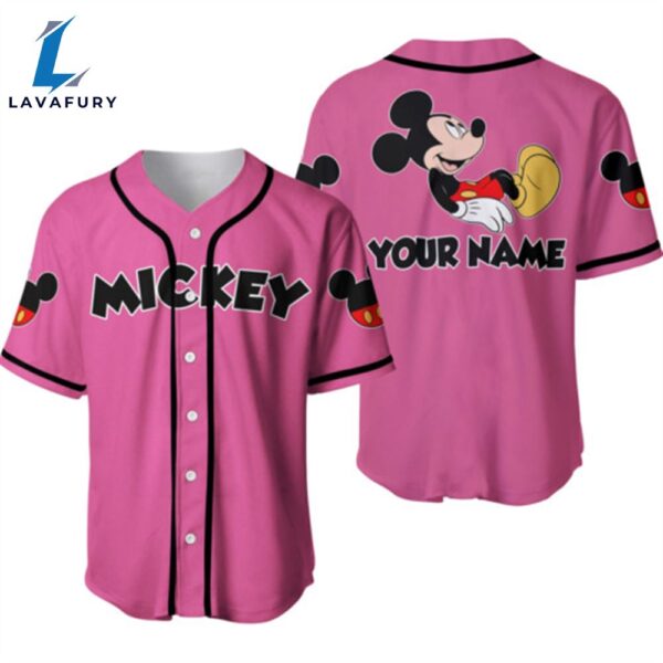 Personalized Mouse Ears Cartoon Mickey Mouse Black 3d Baseball Jersey Shirt