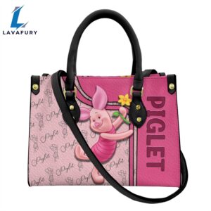 Piglet Pattern Premium Leather Handbag