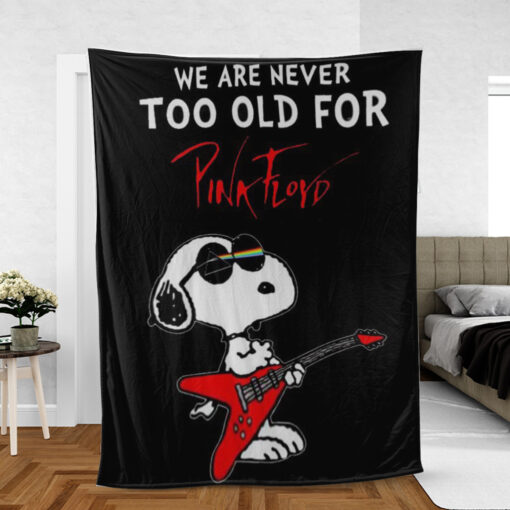 Pink Floyd Band Fan Gift, Snoopy Rock Star We Are Never Too Old For Pink Floyd Comfy Sofa Throw Blanket Gift Mother Day Gift