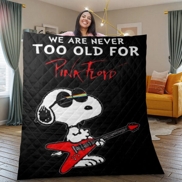 Pink Floyd Band Logo Fan Gift, Snoopy Rock Star We Are Never Too Old For Pink Floyd Blanket Mother Day Gift