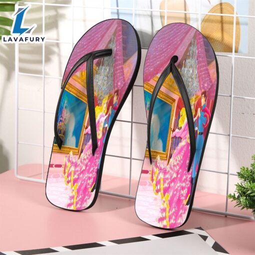 Sleeping Beauty Dancing Disney Princess For Fan Flip Flop Shoes