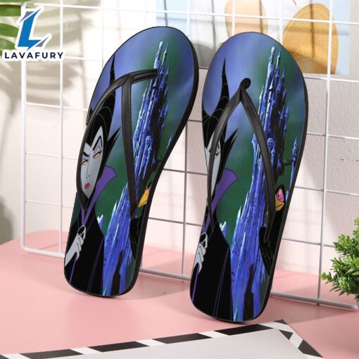 Sleeping Beauty Maleficent Disney 70 Gift For Fan Flip Flop Shoes