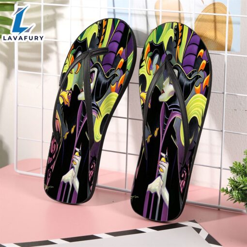 Sleeping Beauty Maleficent Disney 78 Gift For Fan Flip Flop Shoes