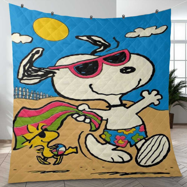Snoopy And Woodstock Vacation Summer Peanuts Cartoon Gift Lover Blanket,Snoopy The Peanuts Blanket Mother Day Gift