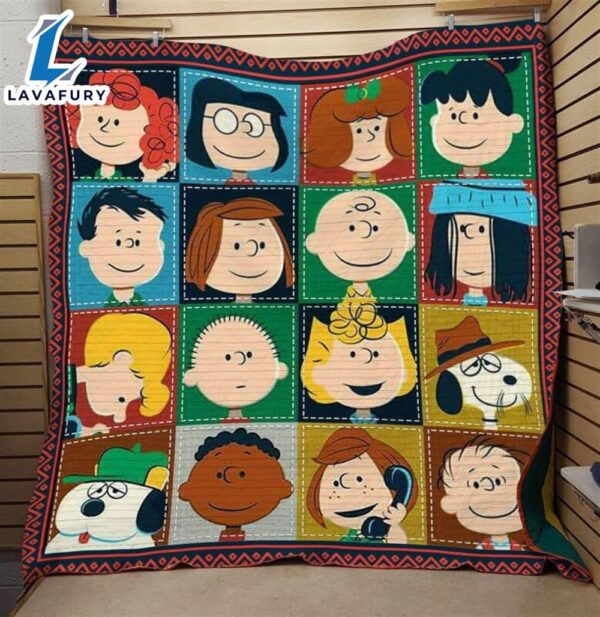 Snoopy Charlie Brown Happy The Peanuts Cartoon 1k104 Gift Lover Blanket Mother Day Gift