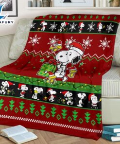Snoopy Christmas Fleece Blanket Gift…