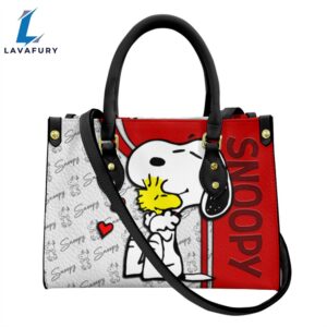 Snoopy Pattern Premium Leather Handbag