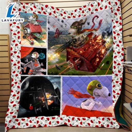 Snoopy Pilot Flying Ace The Peanuts Cartoon 1k91 Gift Lover Blanket Mother Day Gift