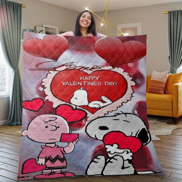 Snoopy The Peanuts Fan Gift, Happy Valentine’s Day Gift, Snoopy And Charlie Brown Blanket Mother Day Gift