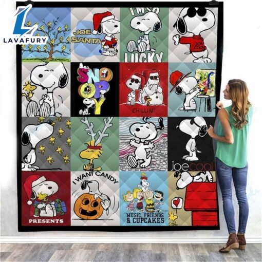 Snoopy The Peanuts, Snoopy Christmas Snoopy Lover Music Friends And Cupcake Blanket Mother Day Gift