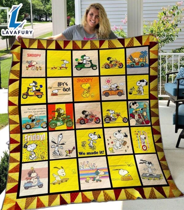 Snoopy The Peanuts, Snoopy Let’s Go, Funny Snoopy We Made It Blanket Mother Day Gift