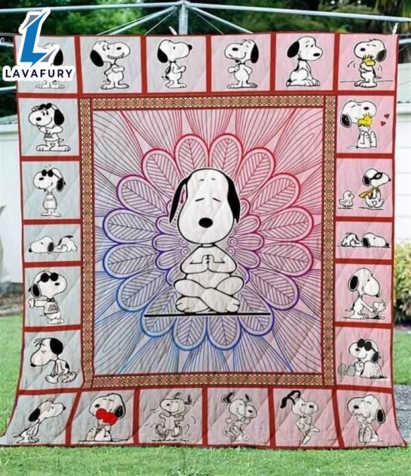 Snoopy The Peanuts, Yoga Snoopy Blanket Mother Day Gift