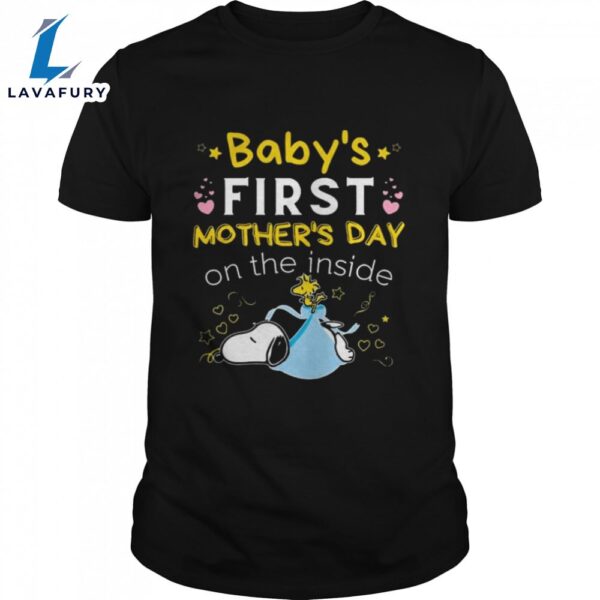 Snoopy And Woodstock Baby’s First Mother’s Day On The Inside Shirt