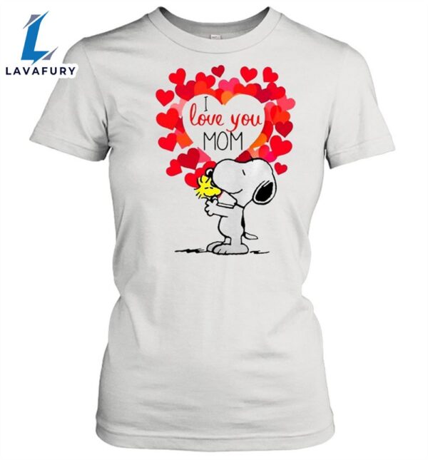 Snoopy And Woodstock I Love You Mom T-Shirt