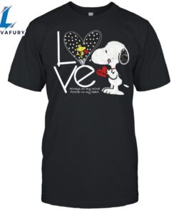 Snoopy Love Mom Always On My Mind Forever In My Heart T-Shirt