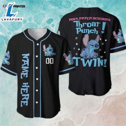 Stitch Cute Baseball Jersey – Cartoon Custom Jersey Stitch Jersey