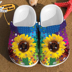 Sunflower Hippie Pattern Girl Classic…