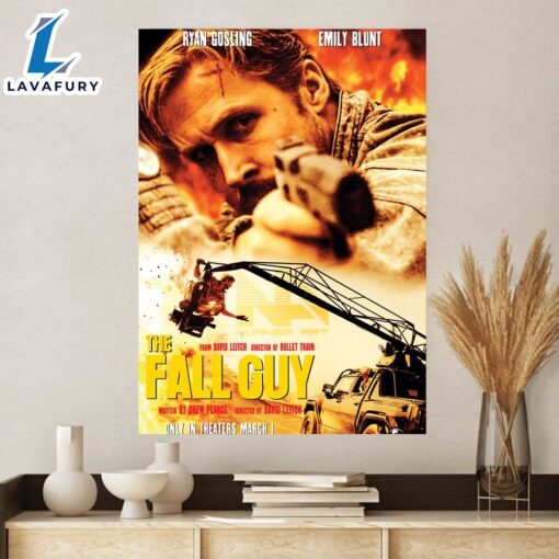 The Fall Guy Movie Poster, The Fall Guy 2024 Classic Vintage Movie Poster Canvas