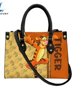 Tigger Pattern Premium Leather Handbag