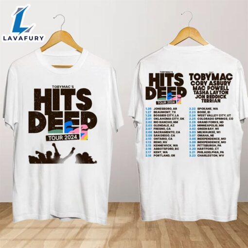 Tobymac Hits Deep Tour 2024 T Shirt Dates White