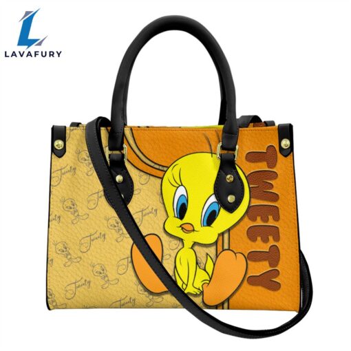 Tweety Pattern Premium Leather Handbag