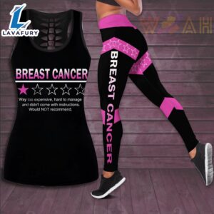 Breast Cancer Awareness 3D Hollow Tank Top &amp Leggings BCAS010