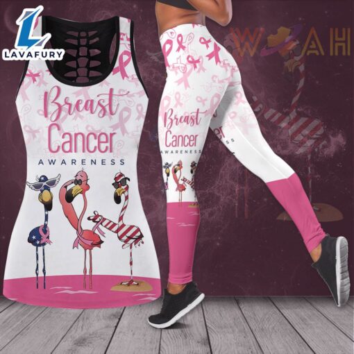 Breast Cancer Awareness 3D Hollow Tank Top &amp Leggings BCAS034